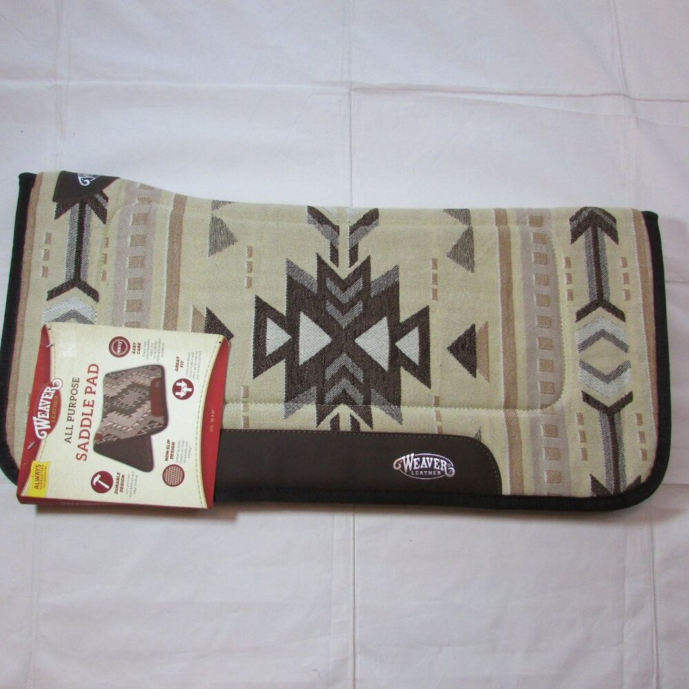 Weaver All Purpose Contour Getta Grip Saddle Pad 32"x32" Santa Fe Beige Brown